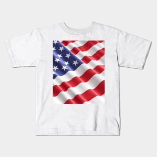 3D American Flag Kids T-Shirt